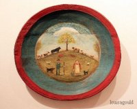 Farm Scene Bowl with Red