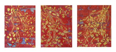 Charyl Weissbach - Baslam Poplar Series - Rouge Triptych
