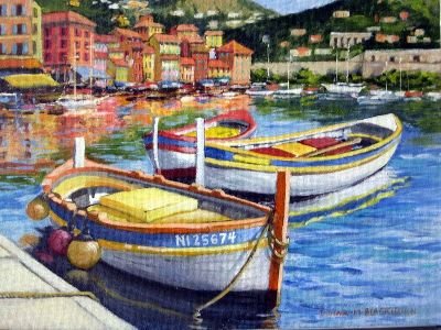 Donna M. Blackburn - Fishing Boats in Villafranche-sur-mer