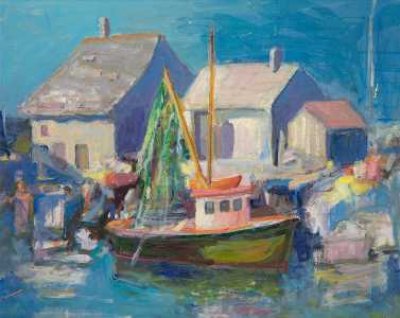 Joan E. Kennedy - Boat with Net