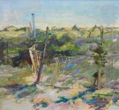 Joan E. Kennedy - Broken Fence Tashmoo Beach