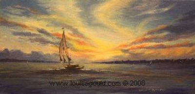 Donna Malcomber Blackburn - Sunset Sail Across the Sound