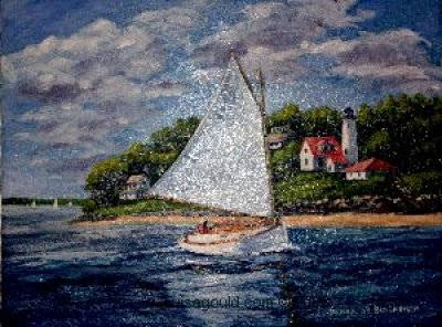 Donna Malcomber Blackburn - Sailing off of West Chop