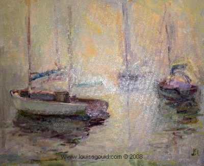 Joan E. Kennedy - Boats in the Fog