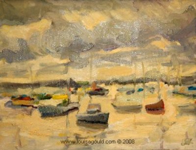 Joan E. Kennedy - Passing Clouds over the Harbor
