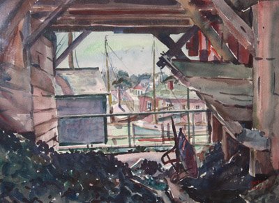 Lois Mailou Jones (1905-1998) - Through the Coal Wharf