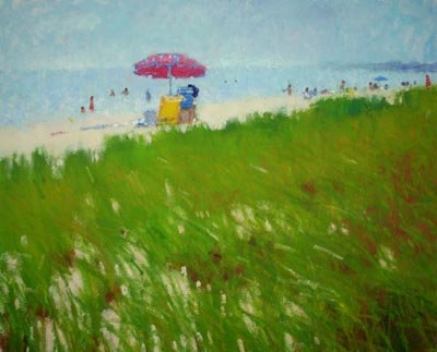 Kate Huntington - Red Umbrella, Oak Bluffs Beach