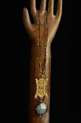 Francesca Lewis Kennedy - African Brass Amulet Necklace