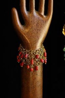 Francesca Lewis Kennedy - Moroccan Fringe and Coral Dangles 
