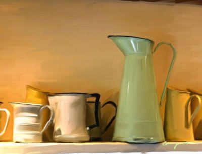 Louisa Gould - Jars on Shelf