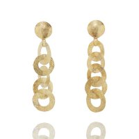 Brass Flat Loop Earrings