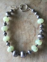 Jadeite Gunmetal Choker Necklace