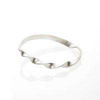 Twist Satin Finish Silver Bangle