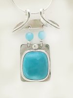 Turquoise Talisman with Amazonite Beads