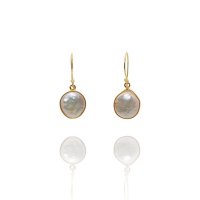 Blister Pearls Vermeil Bezel Set Drops