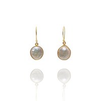 Blister Pearls Vermeil Bezel Set Drops