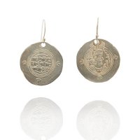 Silver Burmese Coin Replica Earrings
