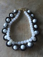 Double Strand Black and White Necklace