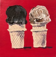 Red Double Ice Cream 8 x 8