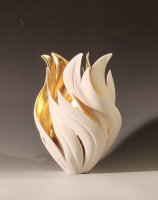 Gilded Torch Flame Vessel