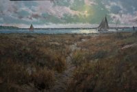 View from Lighthouse Beach, Moonlight