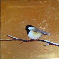 Chickadee on Snowy Twig