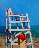 Lifeguard Chair in the Late Afternoon