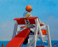Lifeguard on a Breezy Day