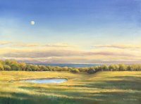 Spring Moonrise at Keith Farm