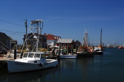 Louisa Gould  - Menemsha with Coast Guard Station