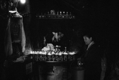 Felicia Murray - Nun in Padmasambhava Cave, Parping, Nepal