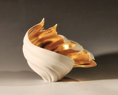 Jennifer McCurdy - Gilded Wind Flame Vessel