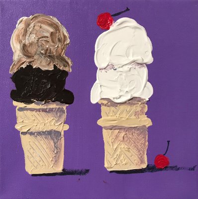John Holladay - Purple Double Ice Cream 10 x 10