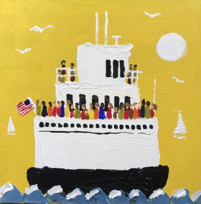 John Holladay - Yellow Islander #4 12 x 12