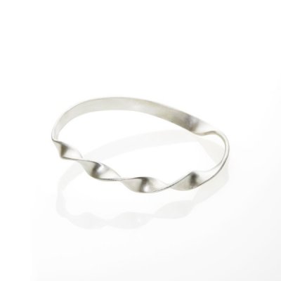 Francesca Lewis Kennedy  - Twist Satin Finish Silver Bangle