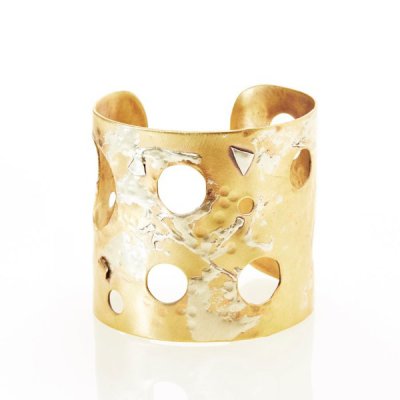 Francesca Lewis Kennedy  - Brass Cuff with Astral Texture