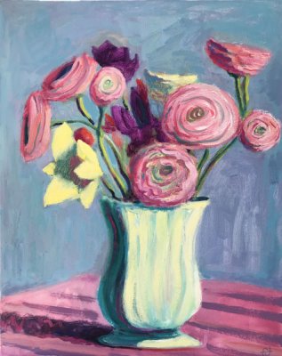 Fran Dropkin - Ranunculus and Tulips