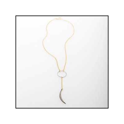 Francesca Lewis Kennedy - Crescent Moon Diamond Necklace