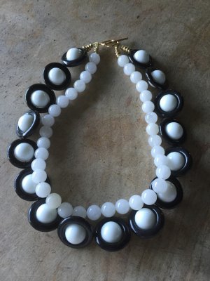 Francesca Lewis Kennedy - Double Strand Black and White Necklace