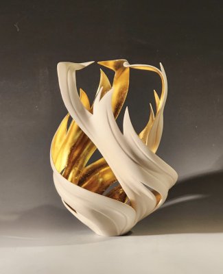 Jennifer McCurdy - Gilded Sunrise Flame Vessel