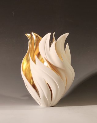 Jennifer McCurdy - Gilded Torch Flame Vessel