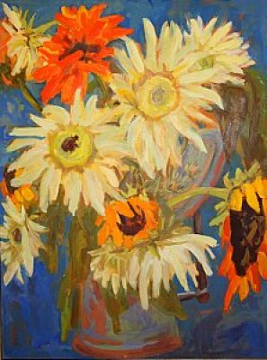 Ellen Liman - White Sunflowers