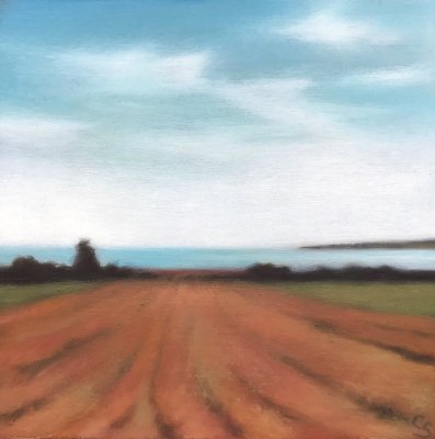 Christie Scheele - Fall Field with Blues