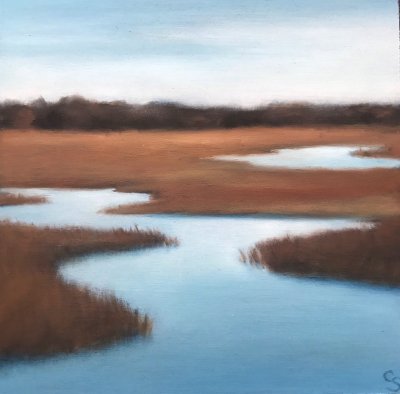 Christie Scheele - Fall Marsh with Blues