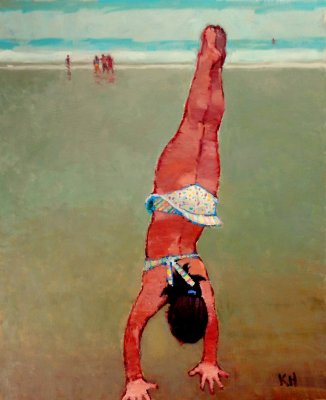Kate Huntington - Handstand in the Sand