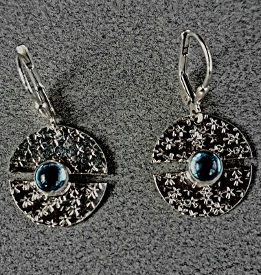 Kathleen Tackabury  - Holding it Together Series: Blue Topaz with Stars Earrings