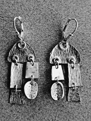 Kathleen Tackabury  - Holding it Together Series: Textured Multiples Earrings