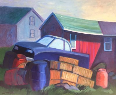 Nancy Furino - Red Fishing Shack Blue Truck