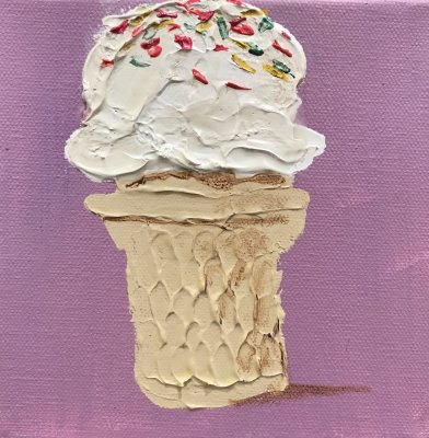 John Holladay - Single Ice Cream #1 6 x 6