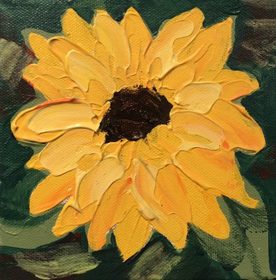John Holladay - Single Sunflower #2 6 x 6